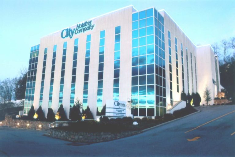 city national bank operations center building on a sunny cloudless day